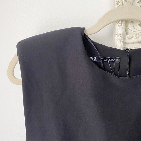 Zara Shoulder Pad Mini Shift Dress - Picture 3 of 9